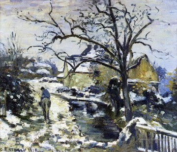 hiver à montfoucault 2 1875 Camille Pissarro Peinture à l'huile